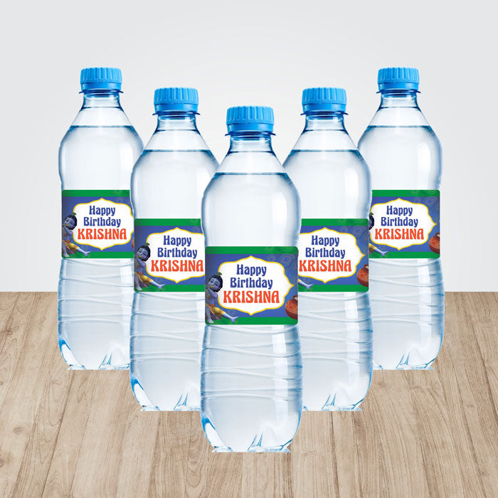 Little Krishna Theme Water Bottle Sticker