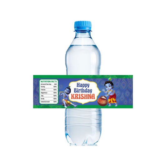 Little Krishna Theme Water Bottle Sticker