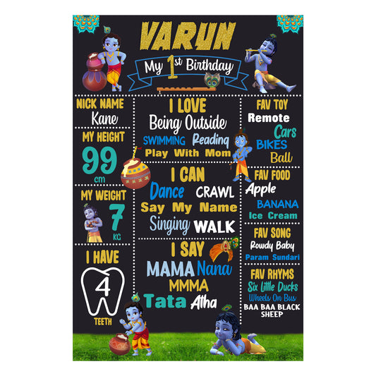 Little Krishna Theme Chalkboard
