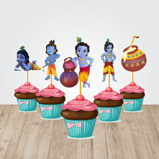 Little Krishna Theme Cupcake Topper