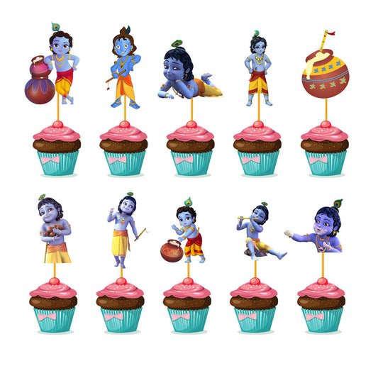 Little Krishna Theme Cupcake Topper