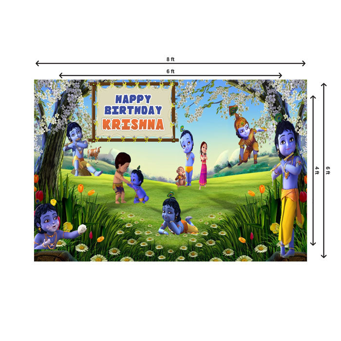 Little Krishna Theme Backdrop
