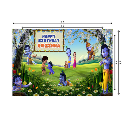 Little Krishna Theme Backdrop