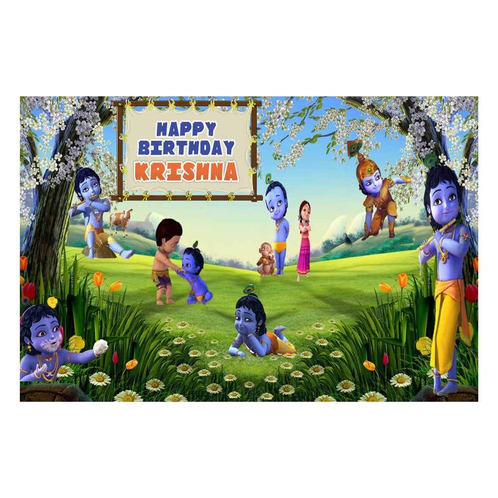 Little Krishna Theme Backdrop
