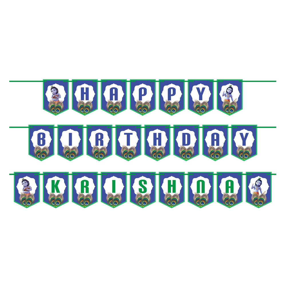 Little Krishna Theme Personalized Bunting
