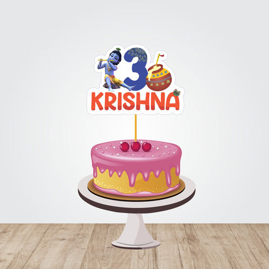 Little Krishna Theme Customized Caketopper