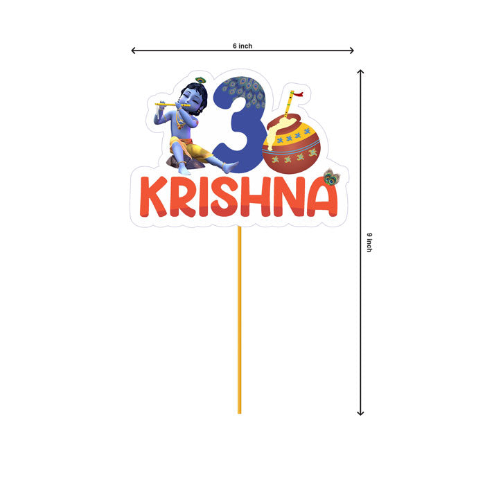 Little Krishna Theme Customized Caketopper