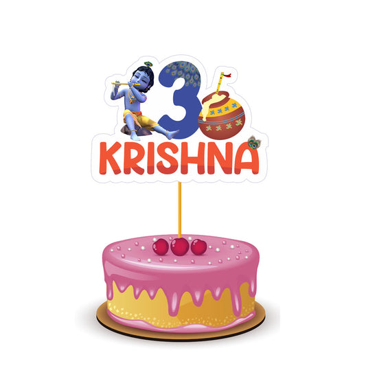 Little Krishna Theme Customized Caketopper