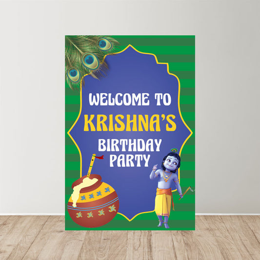 Little Krishna Theme Welcome Board