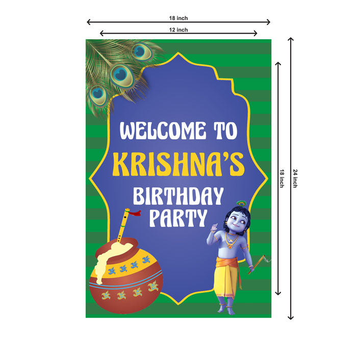 Little Krishna Theme Welcome Board
