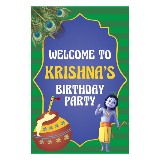 Little Krishna Theme Welcome Board