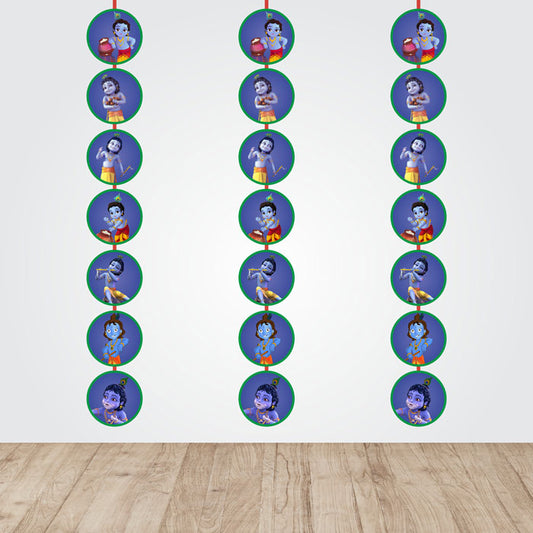 Little Krishna Theme Round Danglers