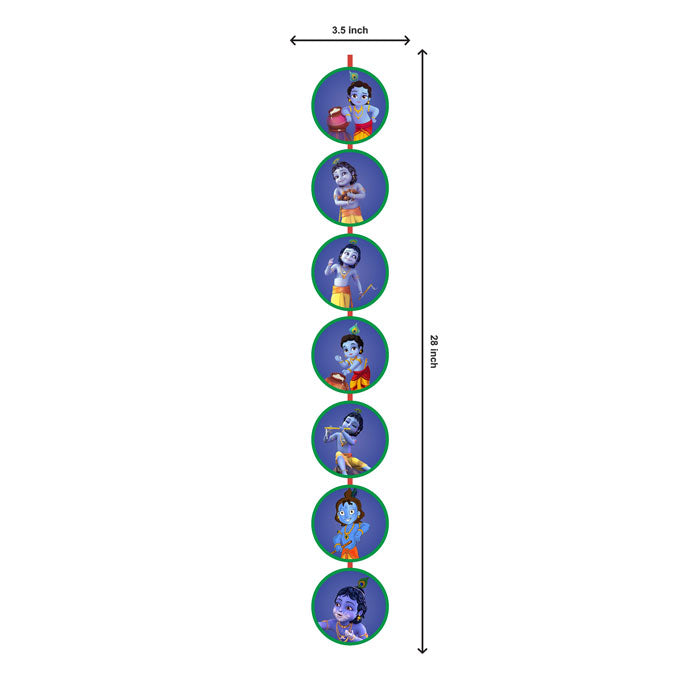 Little Krishna Theme Round Danglers