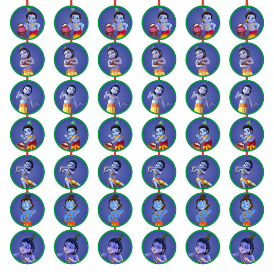 Little Krishna Theme Round Danglers