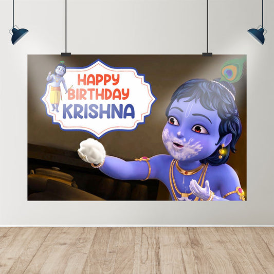 Little Krishna Theme Classic Backdrop