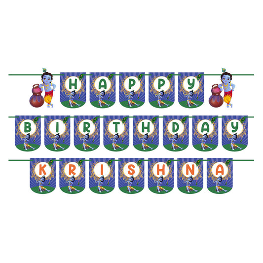 Little Krishna Theme Customized Bunting