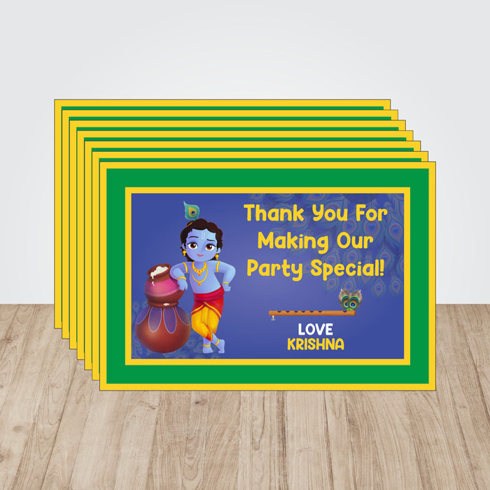 Little Krishna Theme Thank You Cards