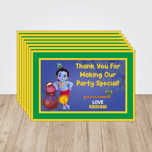 Little Krishna Theme Thank You Cards
