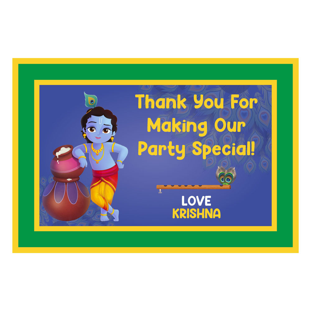 Little Krishna Theme Thank You Cards