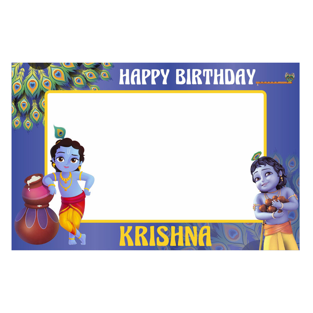 Little Krishna Theme Personalized Welcome Board