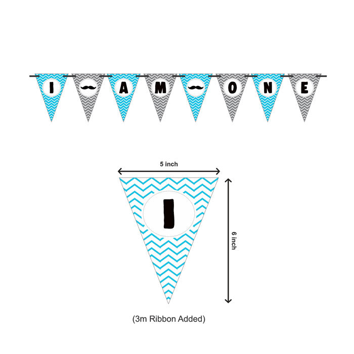 Little Man Theme Age Bunting