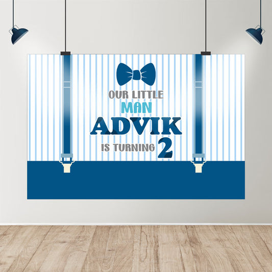 Little Man Theme Personalized Backdrop