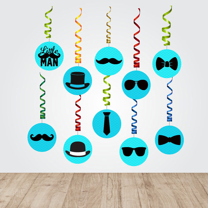 Little Man Theme Classic Swirls