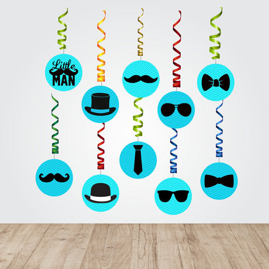 Little Man Theme Classic Swirls