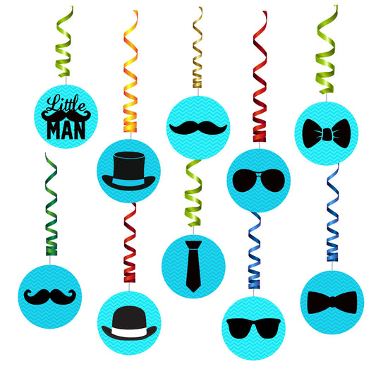 Little Man Theme Classic Swirls