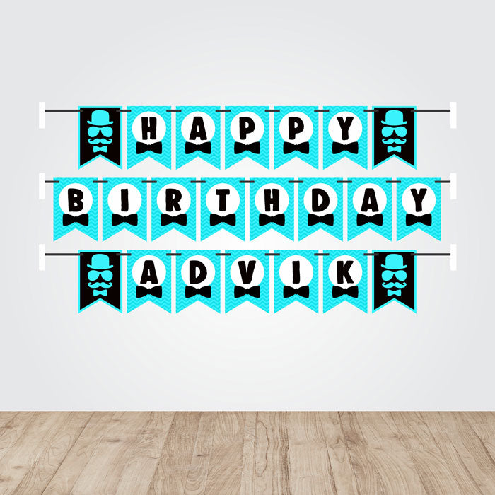 Little Man Theme Personalized Bunting