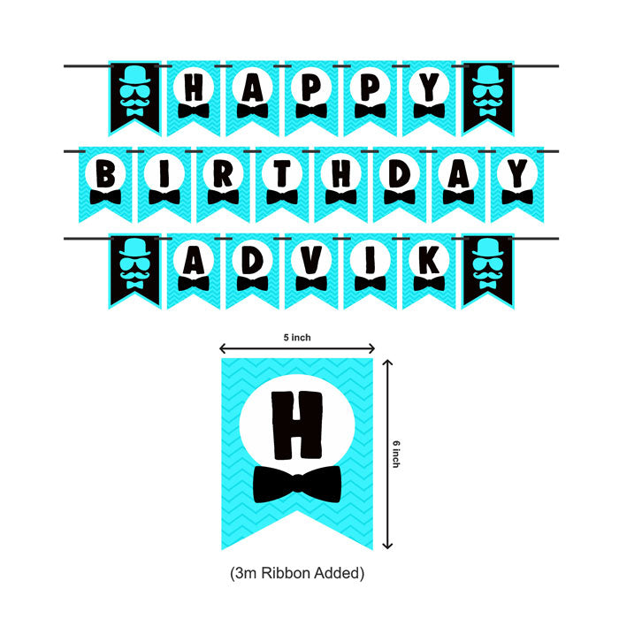 Little Man Theme Personalized Bunting