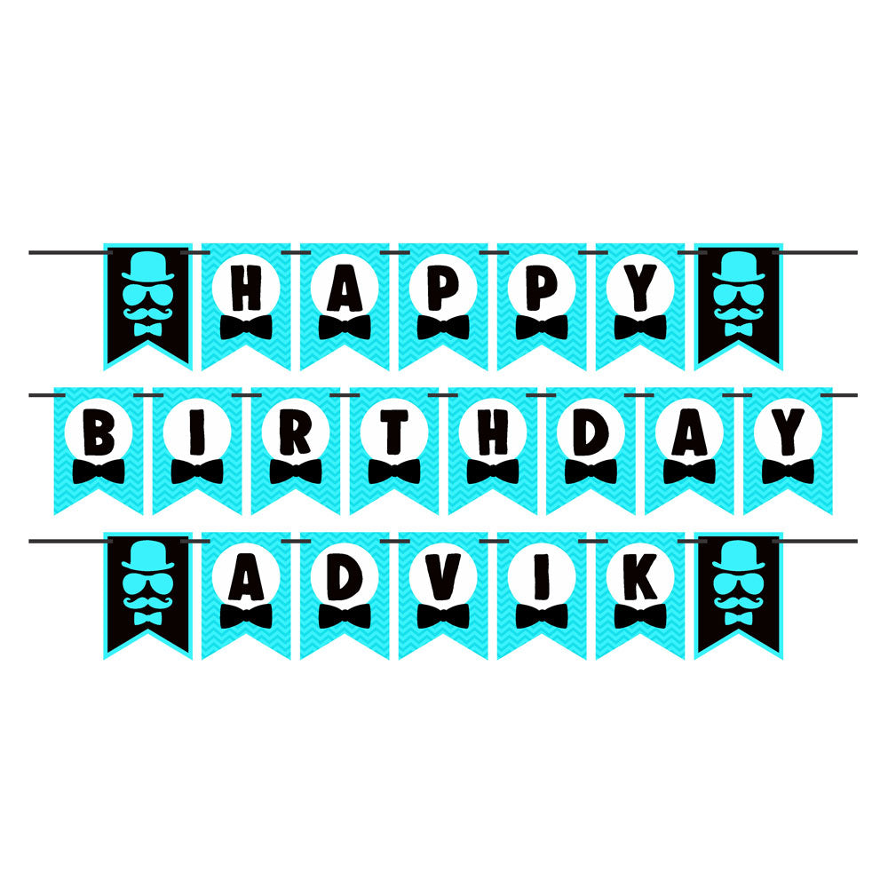 Little Man Theme Personalized Bunting