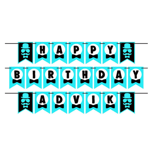 Little Man Theme Personalized Bunting