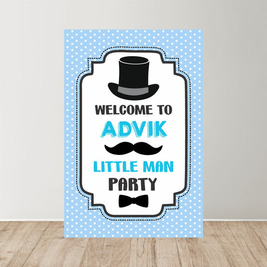 Little Man Theme Welcome Board