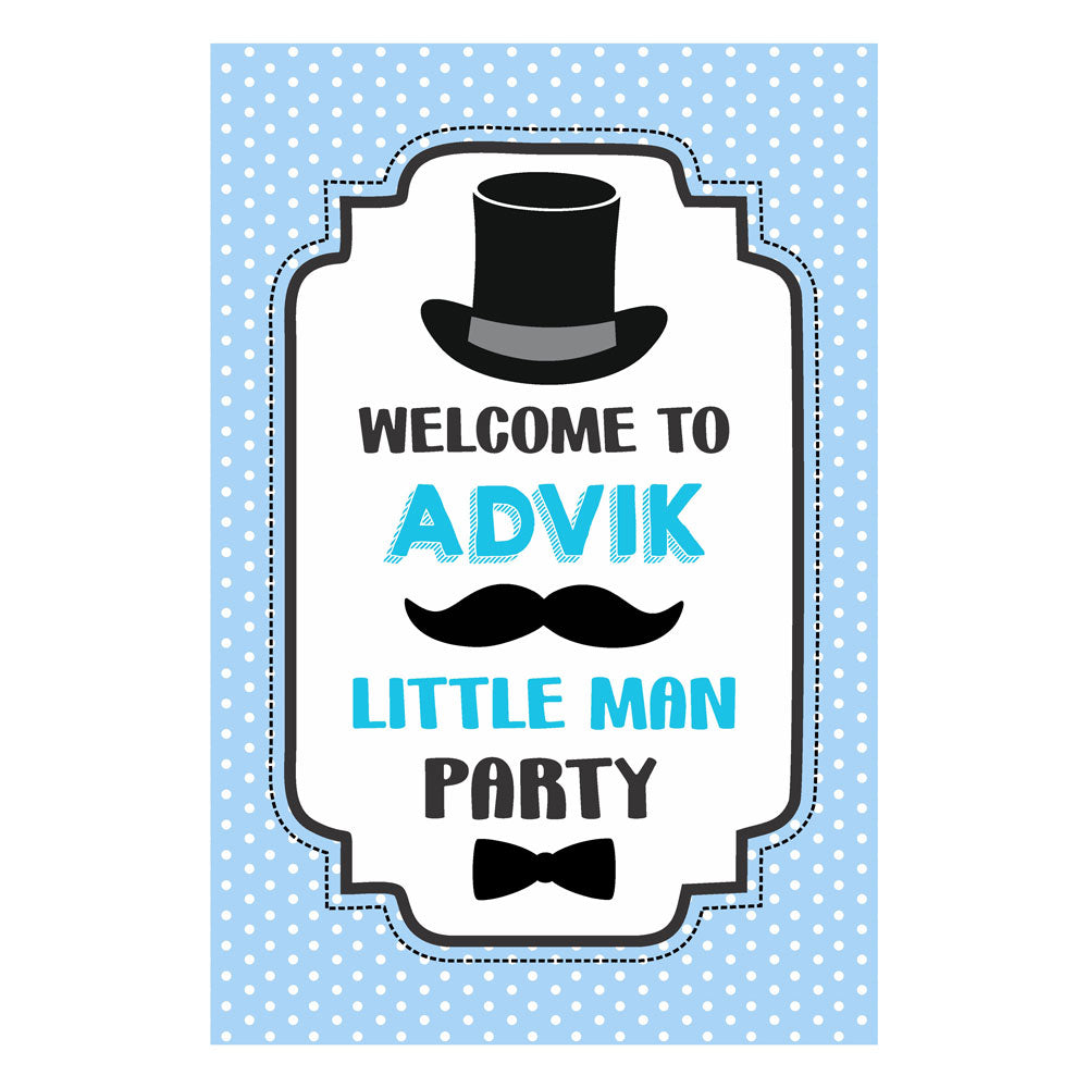 Little Man Theme Welcome Board