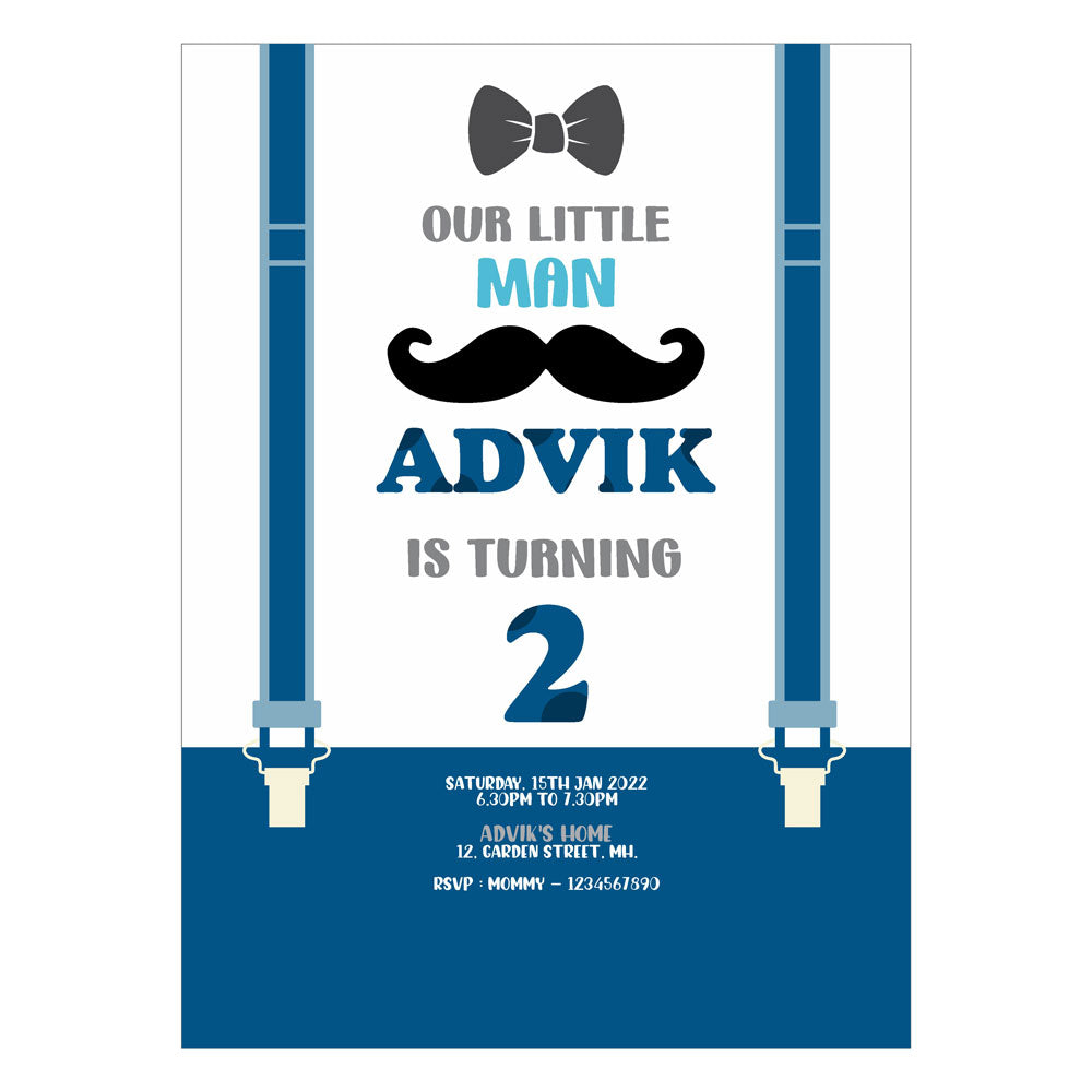 Little Man Theme Invite