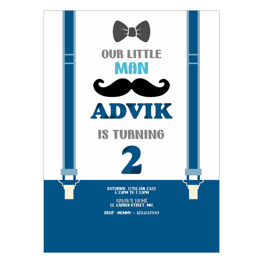 Little Man Theme Invite