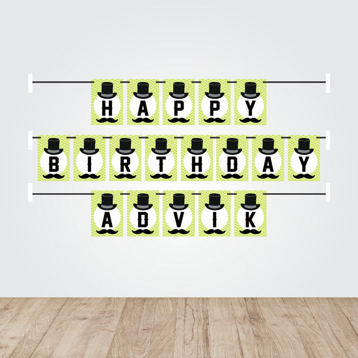 Little Man Theme Customized Bunting