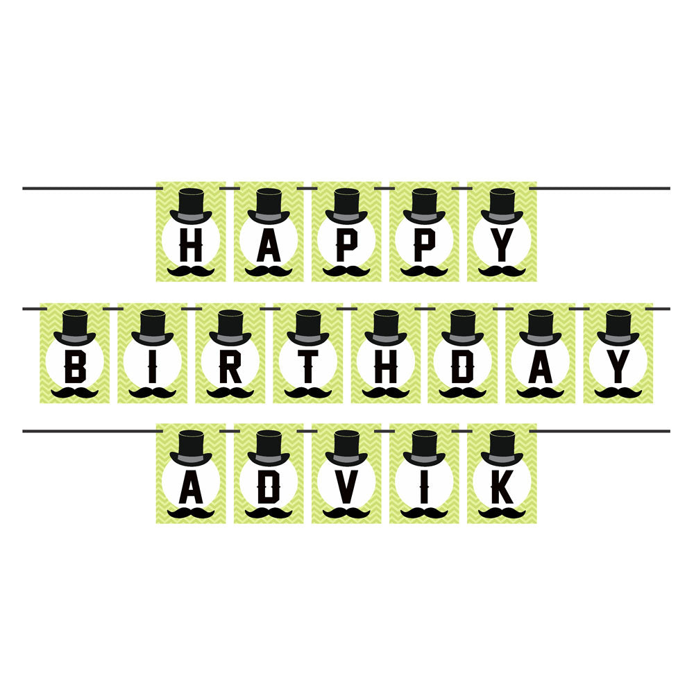 Little Man Theme Customized Bunting