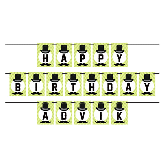 Little Man Theme Customized Bunting