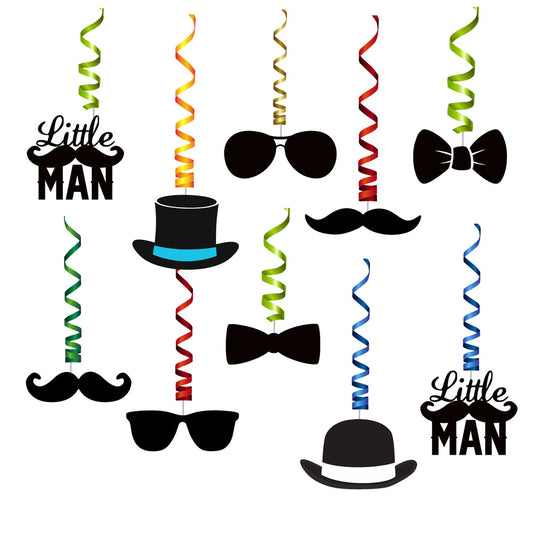 Little Man Theme Swirls