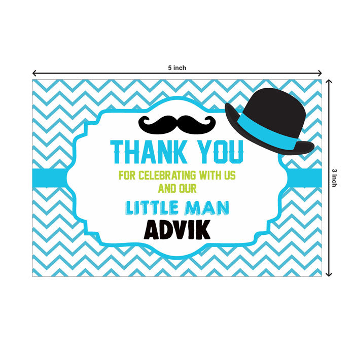 Little Man Theme Thank You Cards