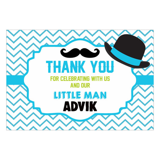 Little Man Theme Thank You Cards