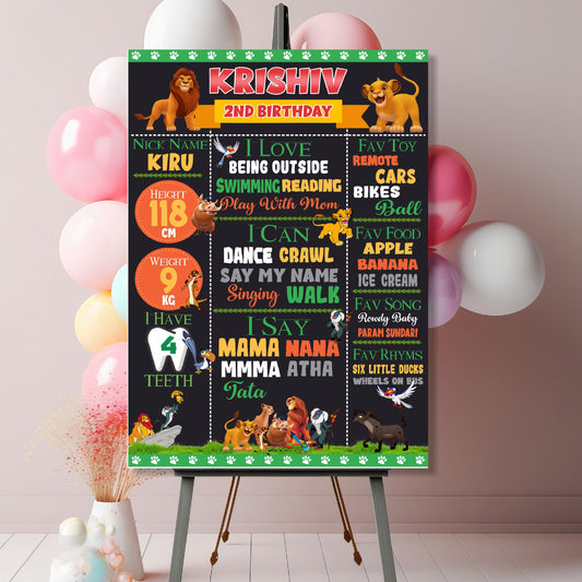Lion King Theme Chalkboard