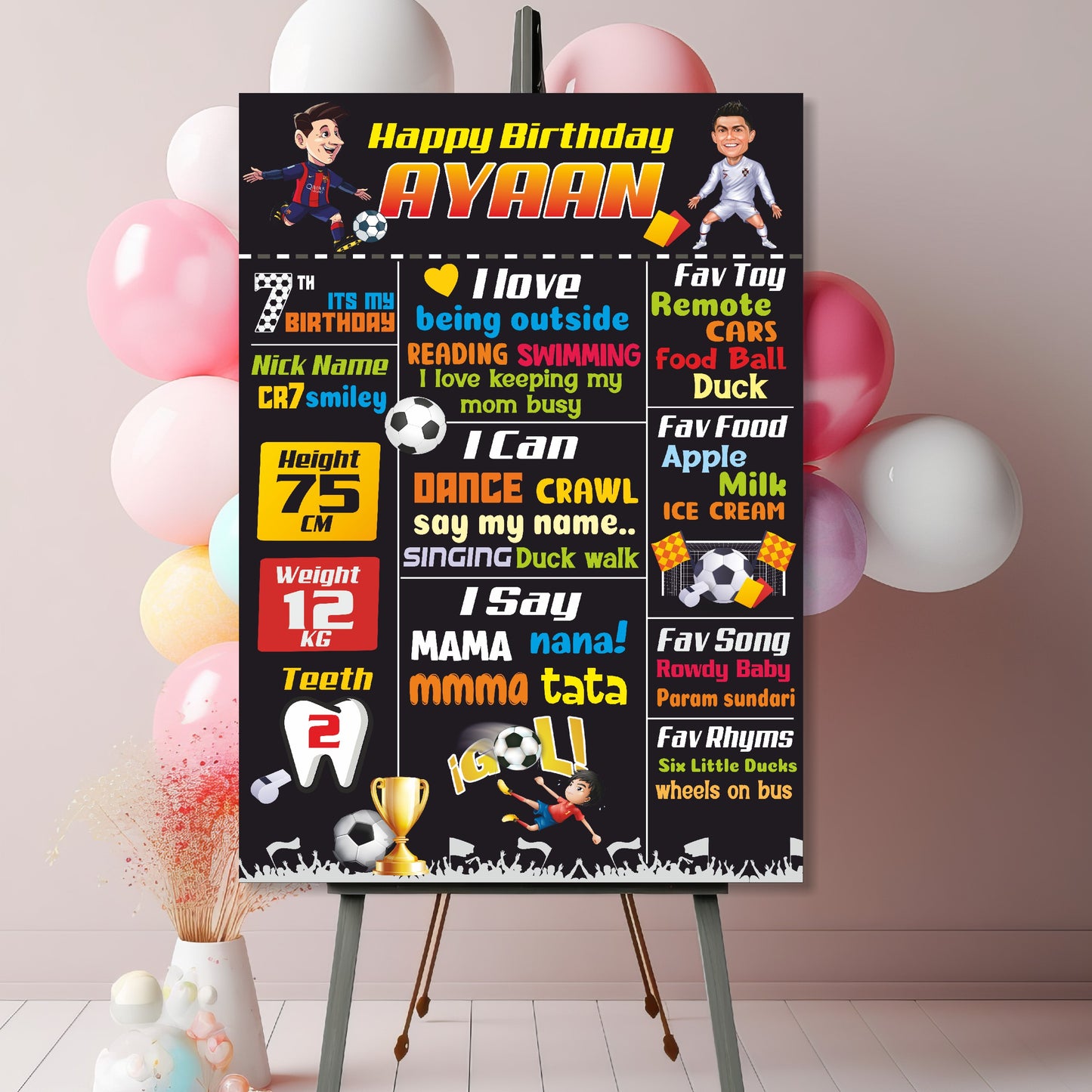 Football Theme Chalkboard