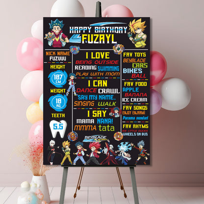Beyblade Theme Chalkboard My Store