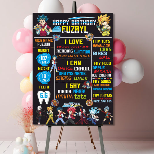 Beyblade Theme Chalkboard