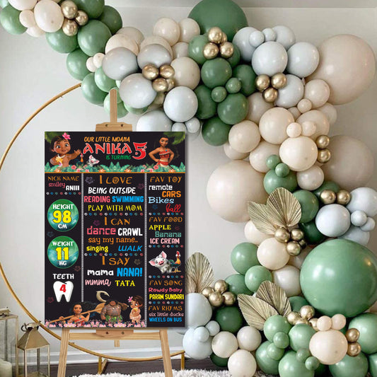 Moana Theme Chalkboard