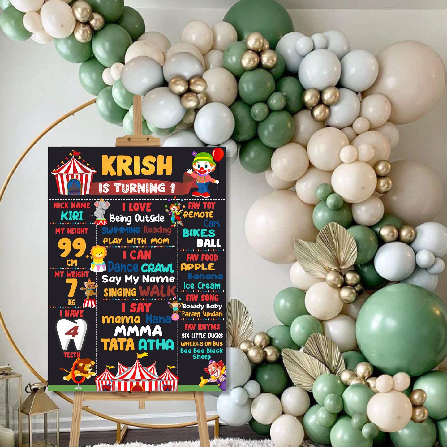 Carnival Theme Chalkboard
