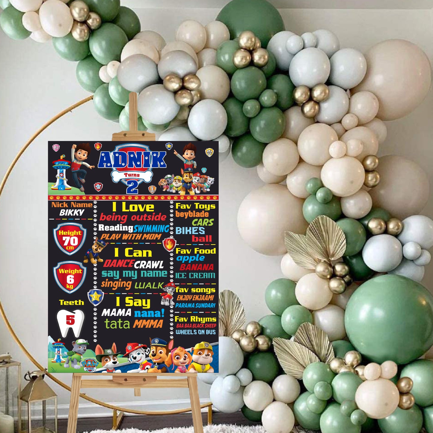 Paw Patrol Theme Chalkboard